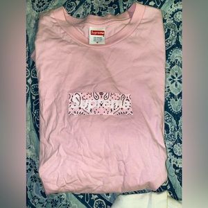 supreme bandana pink box logo tee